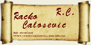 Racko Čalošević vizit kartica